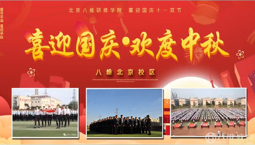 举国上下齐欢庆！家和国盛万事兴！北京八维教育全体员工：祝祖国，繁荣昌盛，国泰民安。